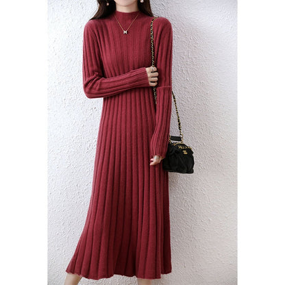 Cozy and Comfortable Wool Midi Dress - BEYOND