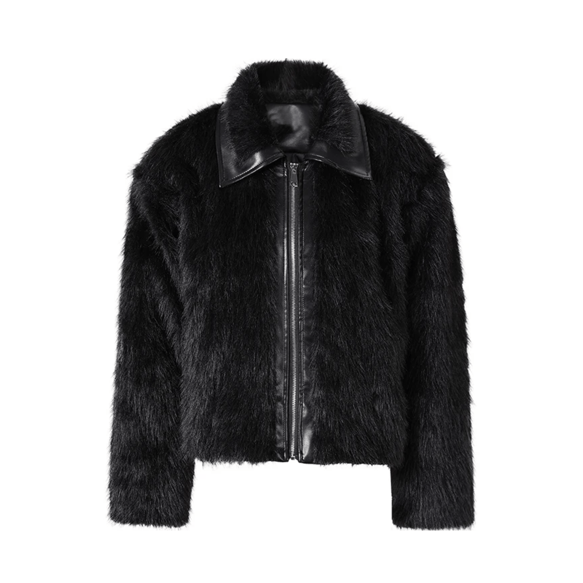 Faux Fur Zip-Up Jacket - Kelly Obi New York