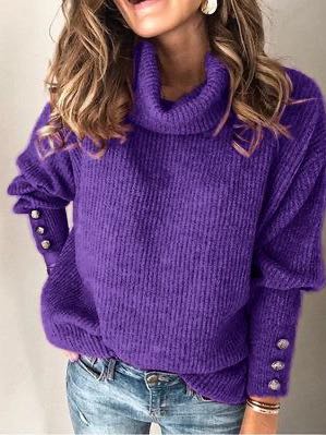 Women's Mock Turtleneck Sweater - LuckyFash™