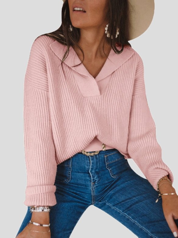 Women's Sweaters Suit V-Neck Long Sleeve Pullover Knitted Sweater - Cardigans & Sweaters - INS | Online Fashion Free Shipping Clothing, Dresses, Tops, Shoes - 29/10/2021 - 30-40 - Cardigans & Sweaters